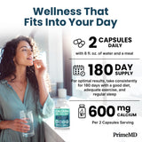 PrimeMD Calcium Supplement 295g capsule in hand