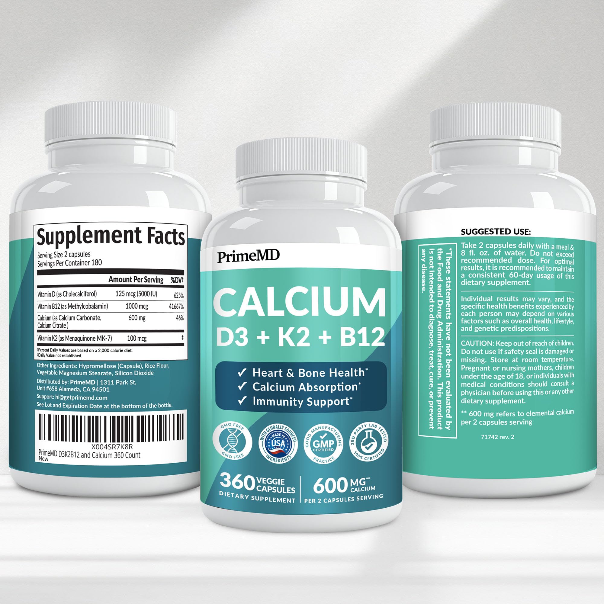 PrimeMD Calcium Supplement 295g on a kitchen counter