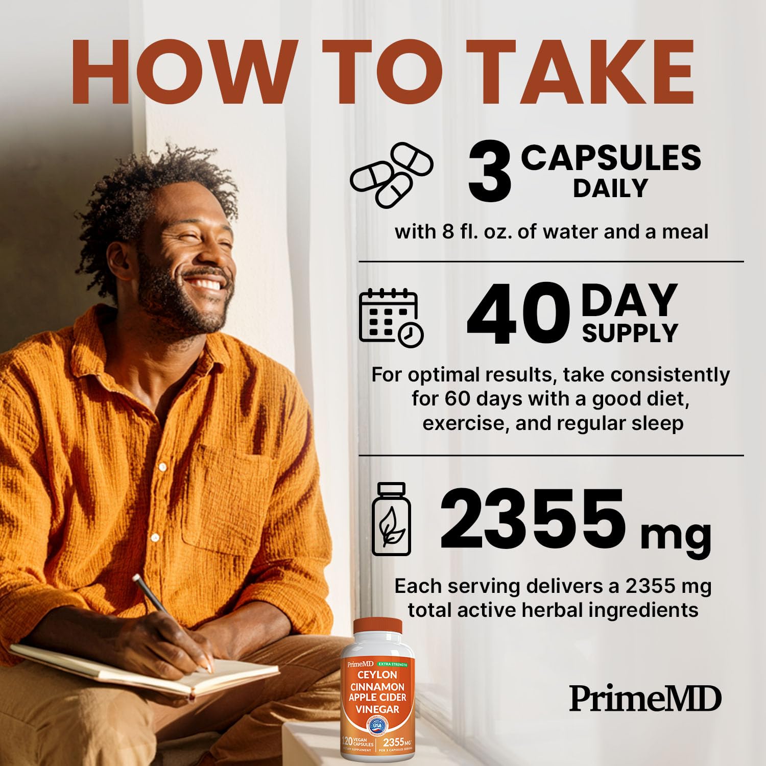 PrimeMD Ceylon Cinnamon 1000mg capsules close-up