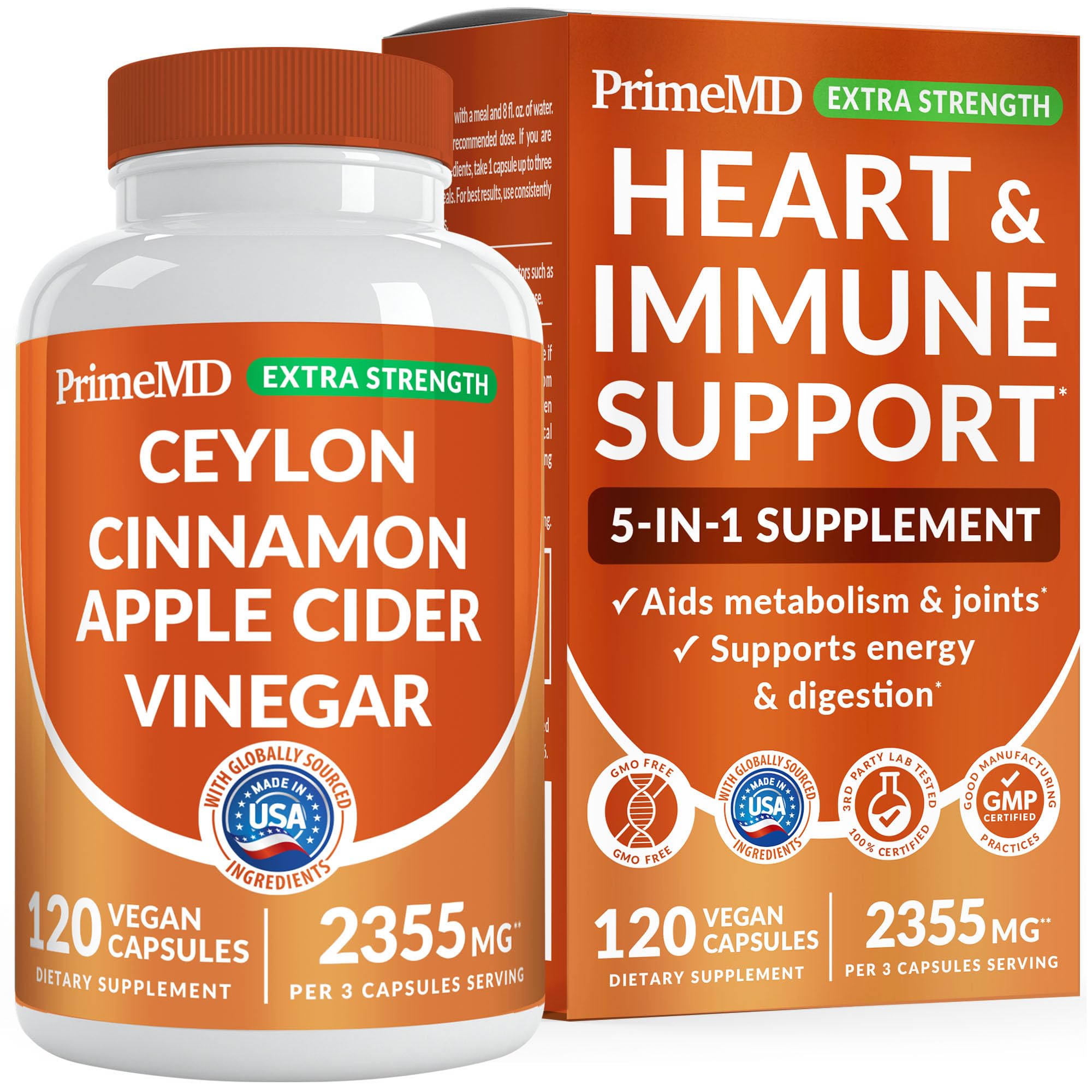 PrimeMD Ceylon Cinnamon 1000mg capsules front view