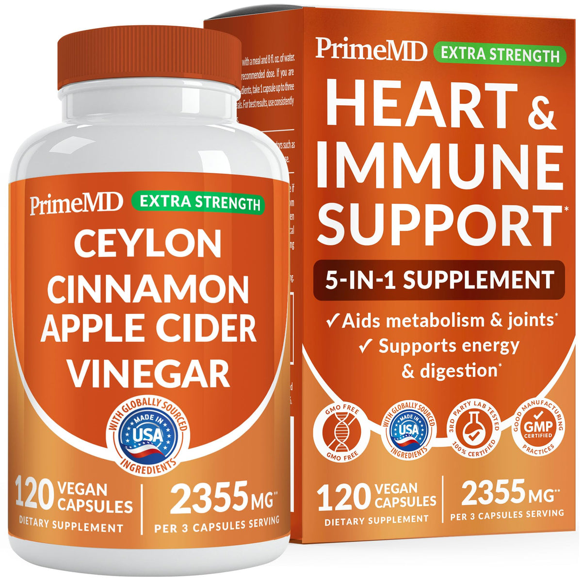 PrimeMD Ceylon Cinnamon 1000mg capsules front view