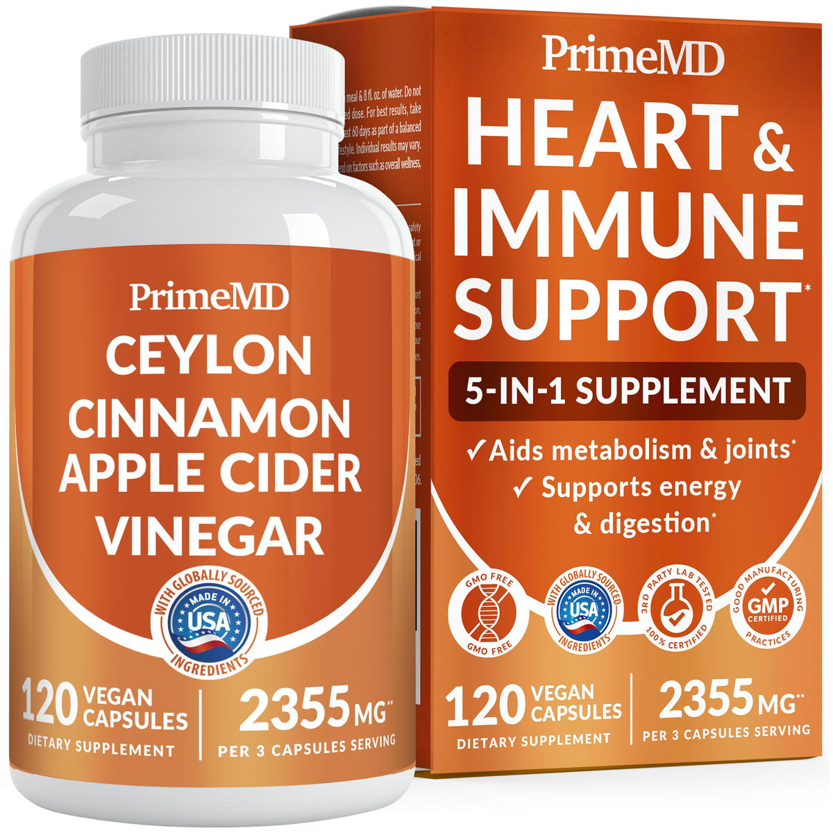 PrimeMD Ceylon Cinnamon Capsules front view packaging