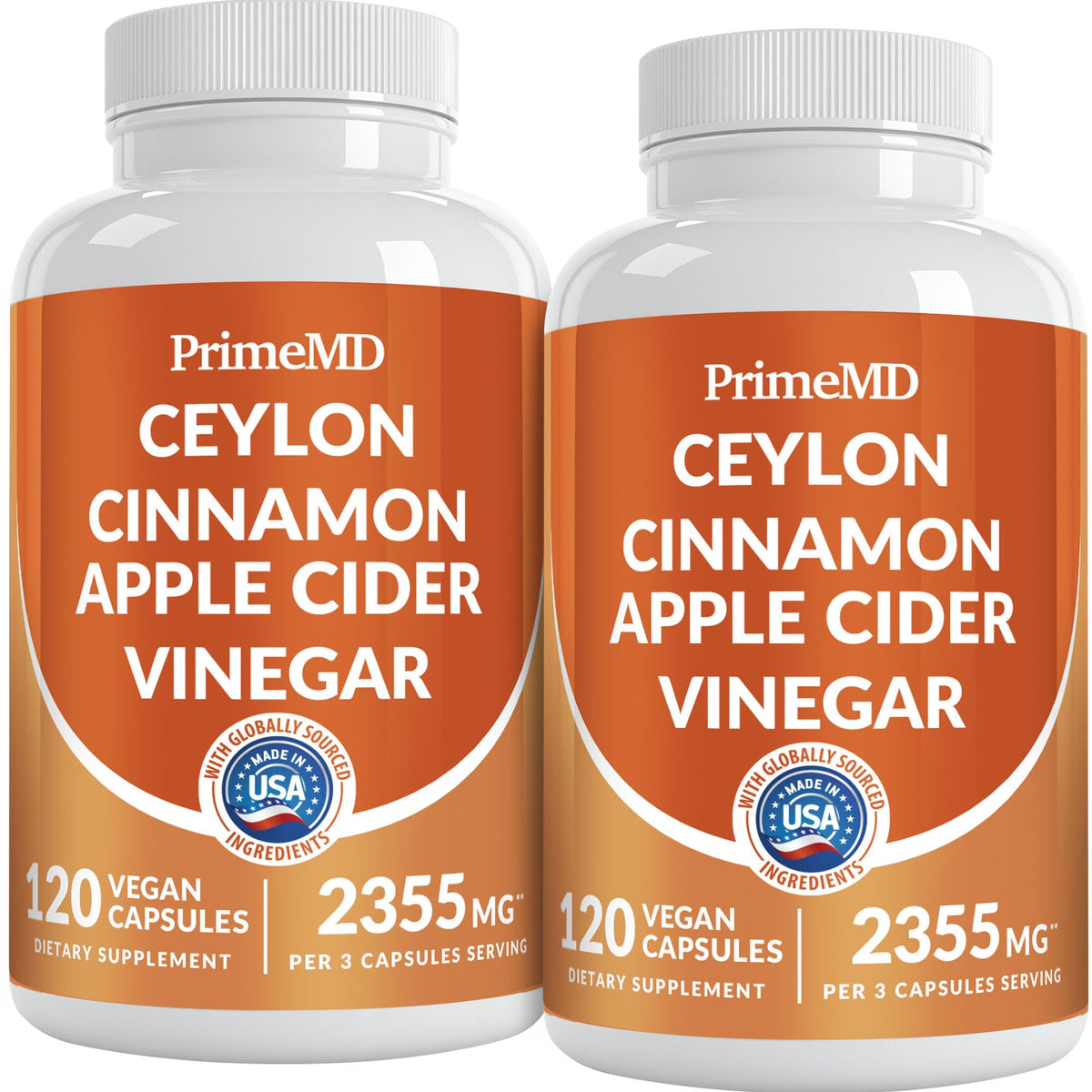 PrimeMD Ceylon Cinnamon Capsules front view with packaging