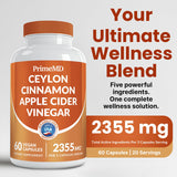PrimeMD Ceylon Cinnamon Capsules side view showing label