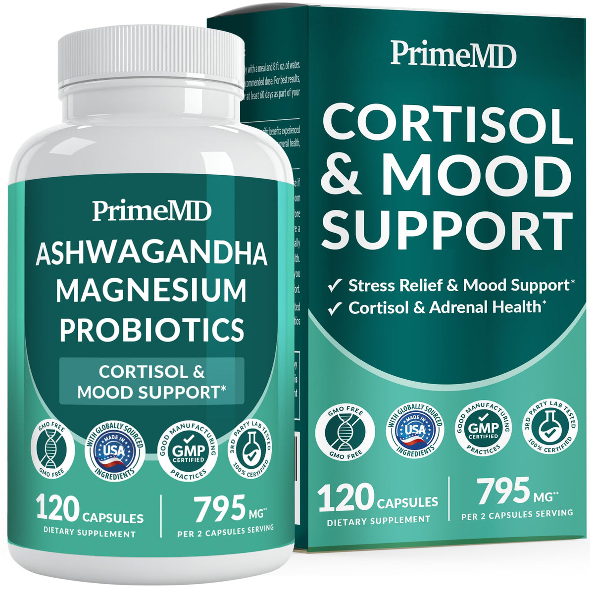 PrimeMD Cortisol Calm Capsules front view