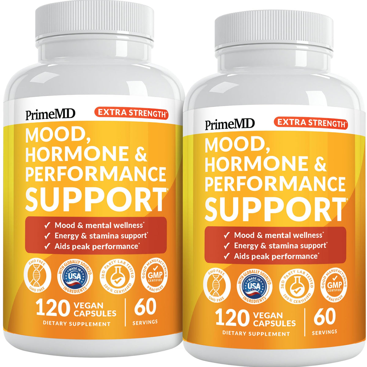 PrimeMD Maca Root & Ashwagandha Capsules front view