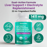 PrimeMD Milk Thistle supplement bottle with 90 vegan capsules