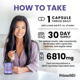PrimeMD Multi Collagen Peptides Capsules 6810mg with measuring spoon