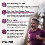 PrimeMD Nitric Oxide Supplement capsules in a hand