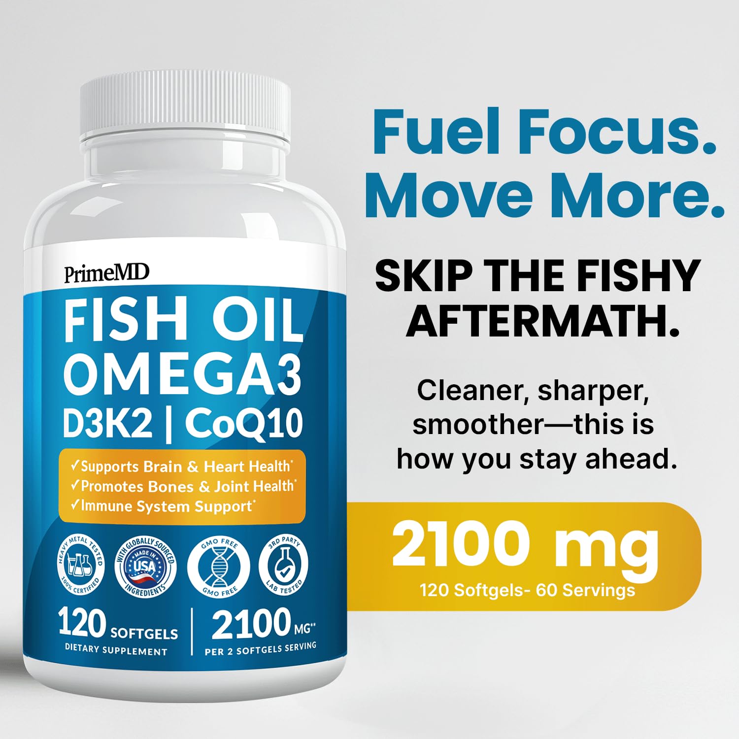 PrimeMD Omega-3 Fish Oil 2000mg softgel packaging