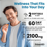 PrimeMD Omega-3 Fish Oil softgels with measuring spoon