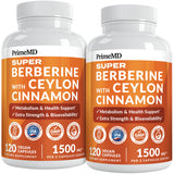 PrimeMD Super Berberine 1500 mg capsules front view