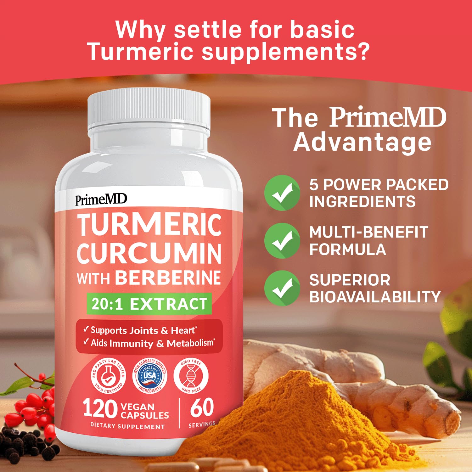 PrimeMD Turmeric Curcumin Capsules close-up of capsules