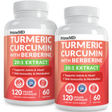 PrimeMD Turmeric Curcumin Capsules front view with packaging