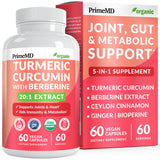 PrimeMD Turmeric Curcumin Capsules front view with packaging