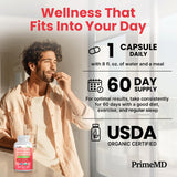PrimeMD Turmeric Curcumin Capsules with a measuring spoon