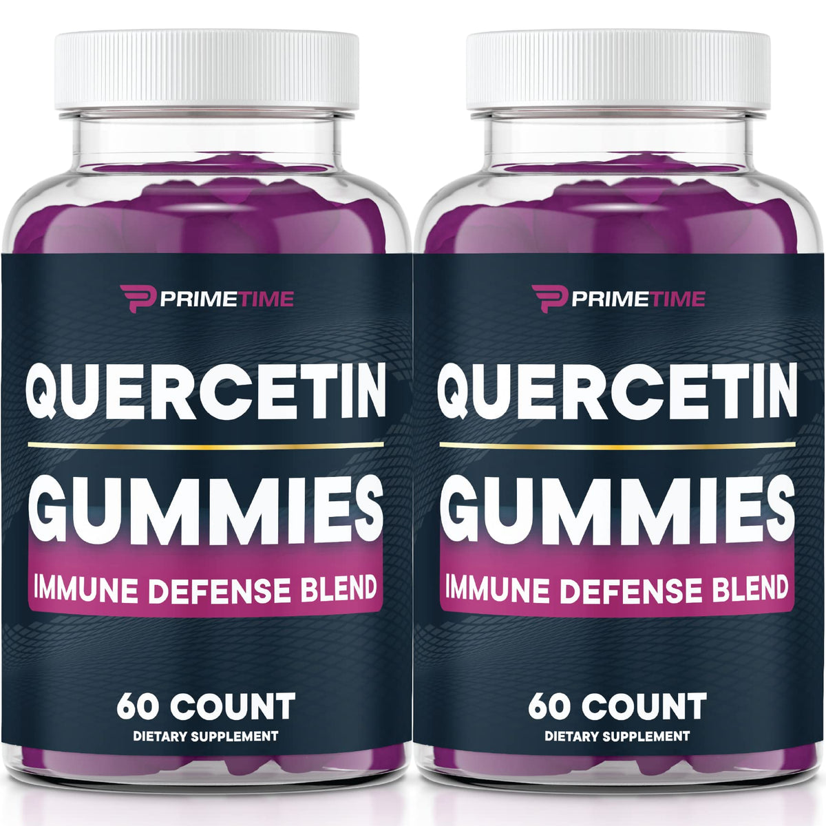 Primetime Sports Quercetin Zinc Gummies 120 count bottle front view