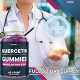 Primetime Sports Quercetin Zinc Gummies displayed with fruits