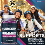 Primetime Sports Quercetin Zinc Gummies on a wooden table