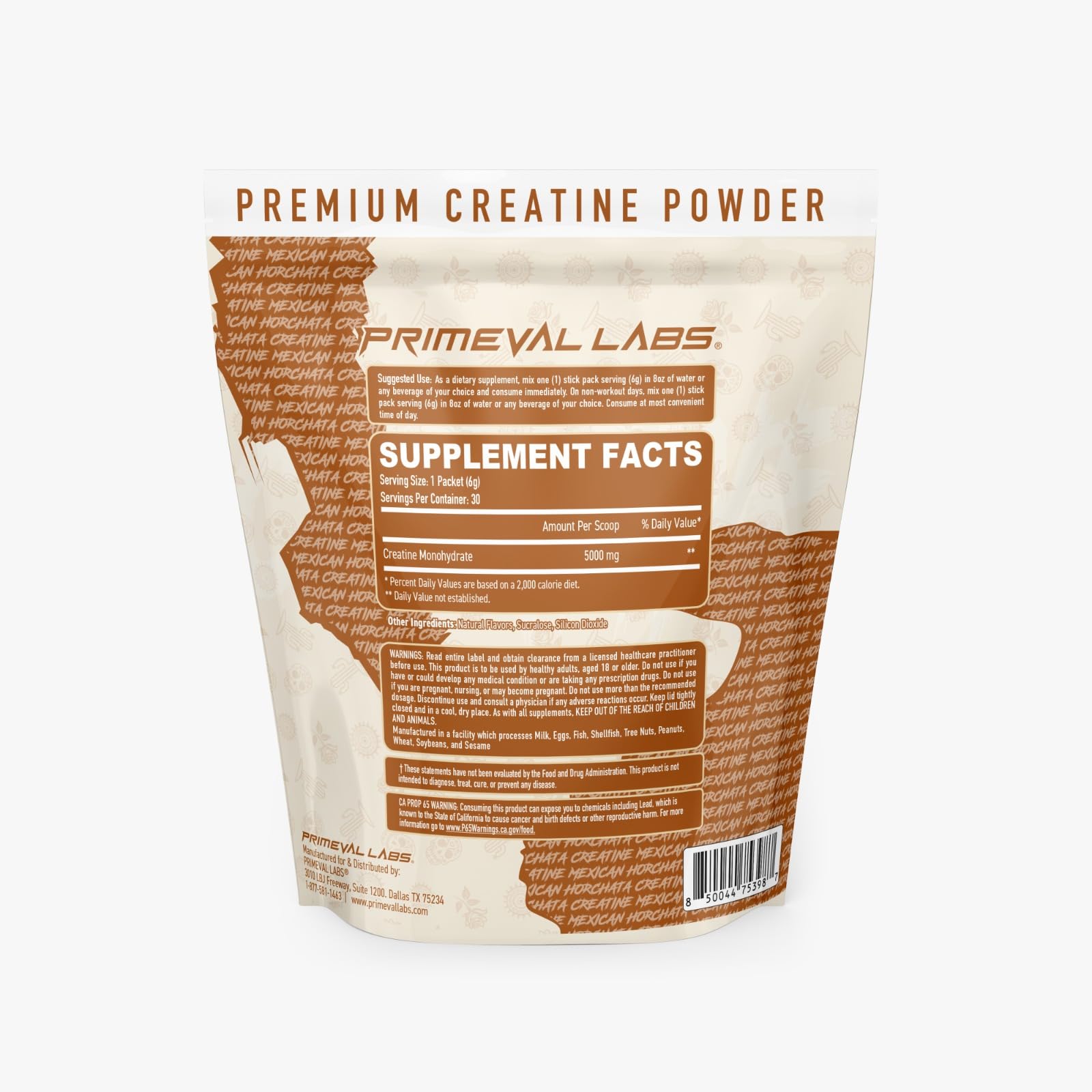 Primeval Labs Flavored Creatine 209g packaging