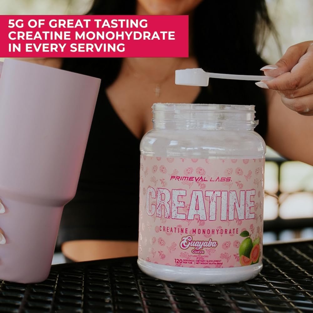Primeval Labs Flavored Creatine powder in a bowl