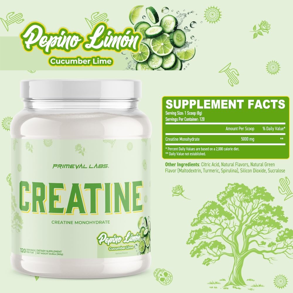 Primeval Labs Flavoured Creatine in a shaker bottle