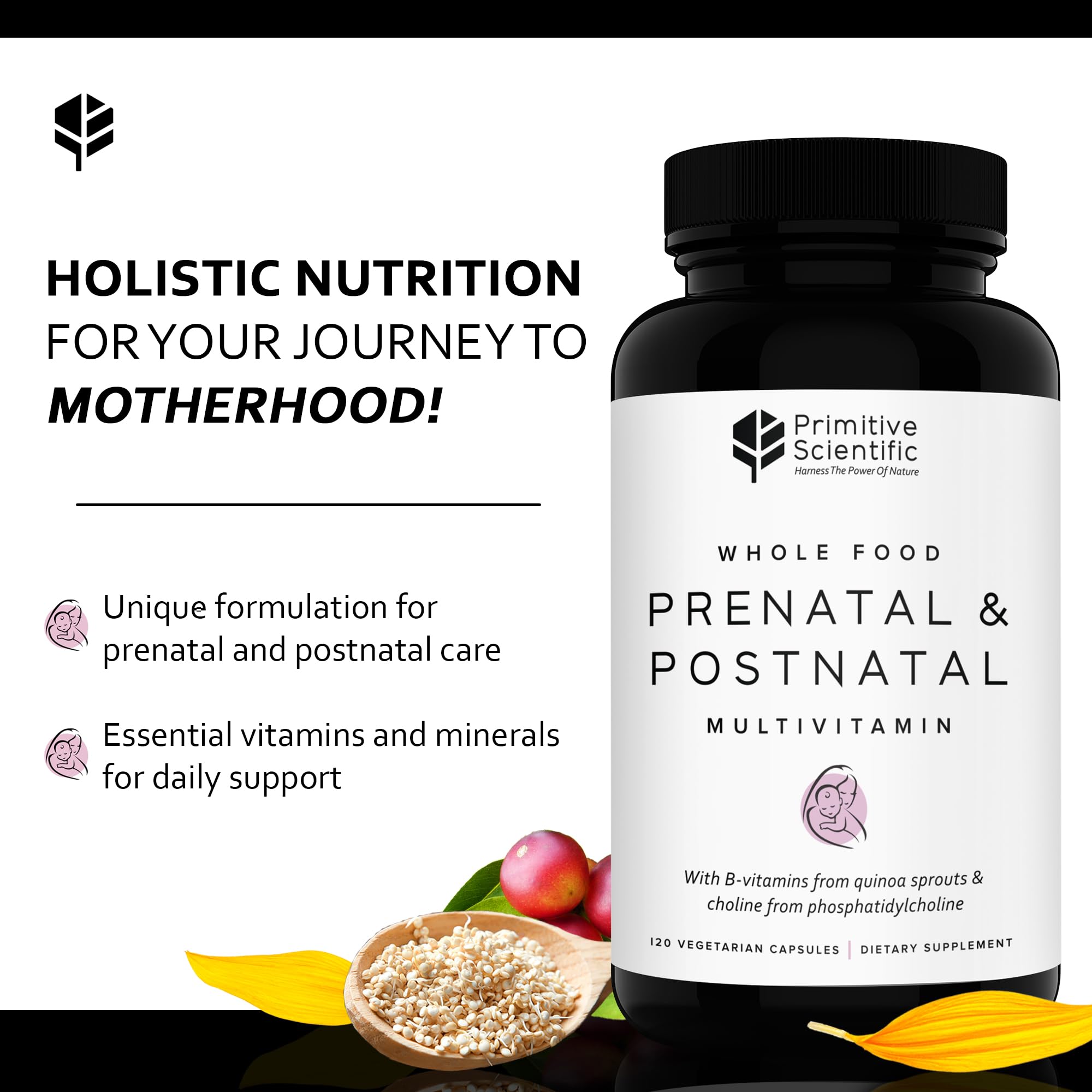Primitive Scientific Prenatal Vitamins bottle with label