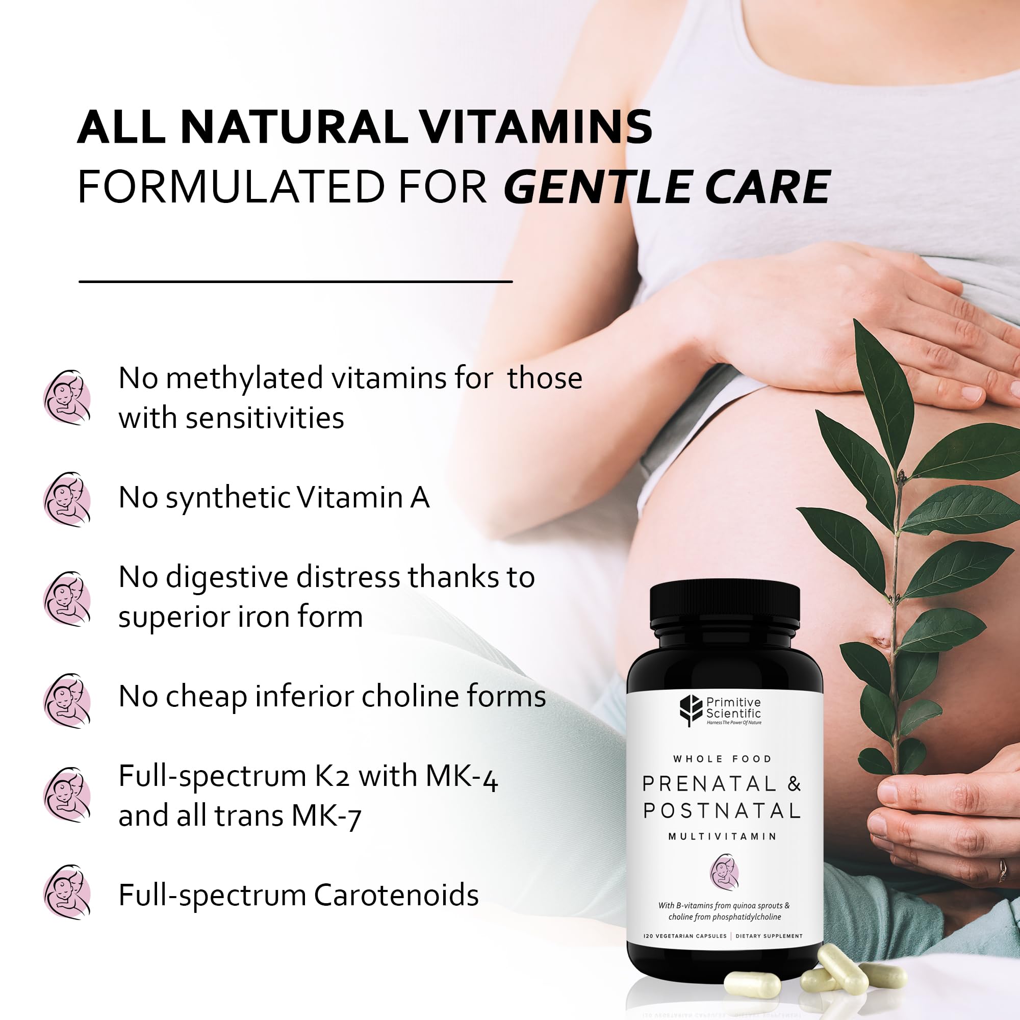 Primitive Scientific Prenatal Vitamins side view