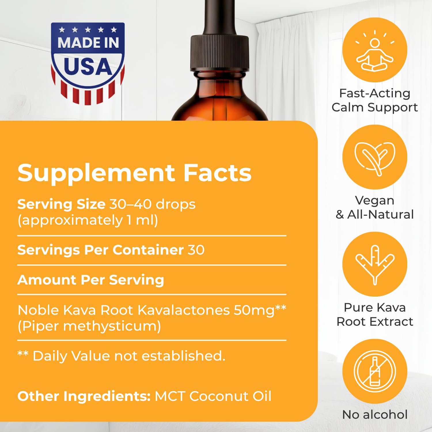 PRIMO KAVA Kava Drops dropper close-up