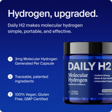 PRIMONUTRA DailyH2 capsules with a glass of water