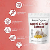 Primus Organics Aged Garlic Supplement back view