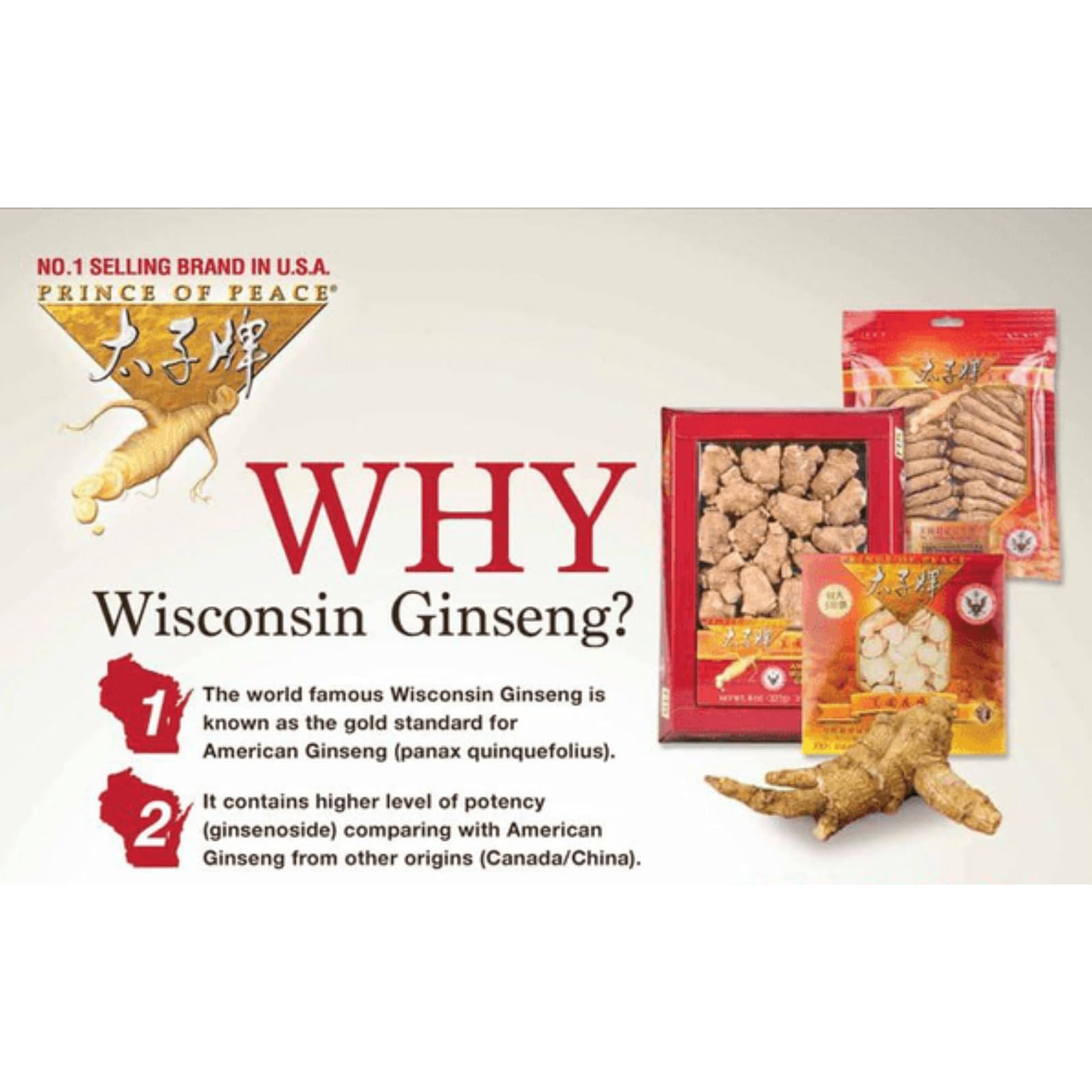Prince Of Peace Ginseng roots brewed in tea