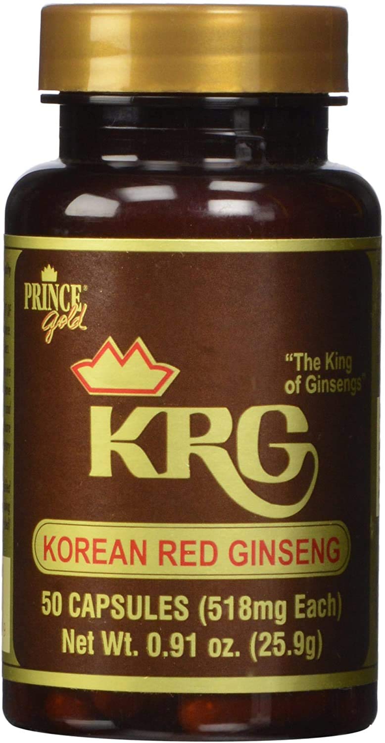 Prince of Peace Korean Red Ginseng Capsules bottle front view