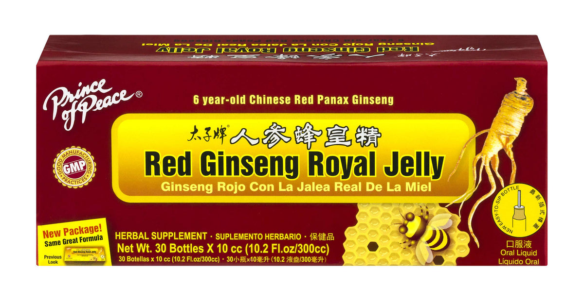 Prince Of Peace Red Ginseng Royal Jelly 30 vials packaging front view