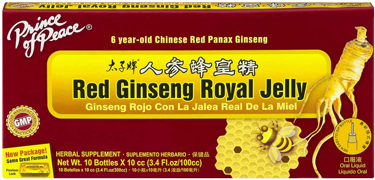 Prince Of Peace Red Ginseng Royal Jelly front view with packaging