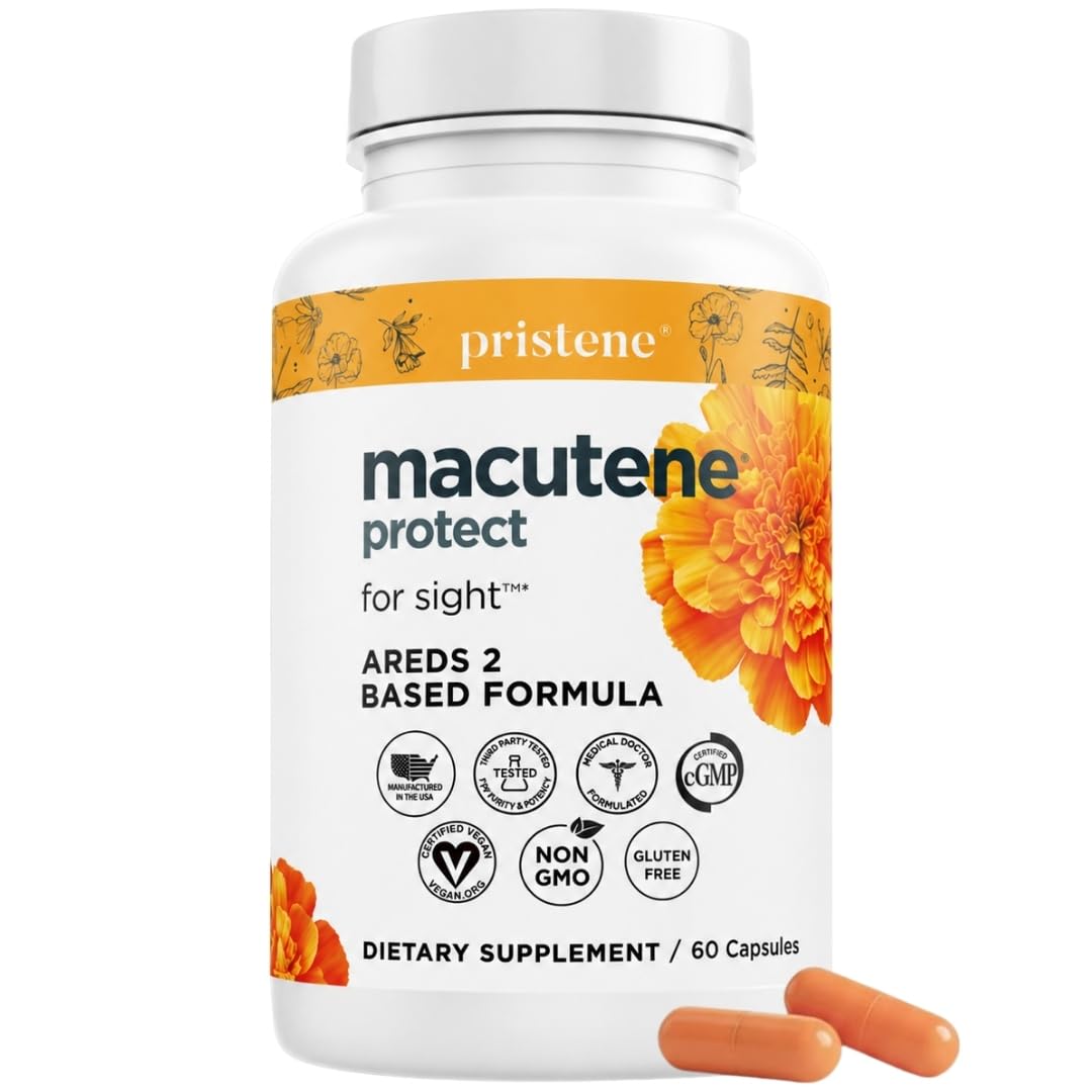 Pristene Macutene Lutein & Zeaxanthin supplement bottle front view