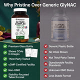 PRISTINE'S Glutathione Support Tablets opened bottle showing tablets