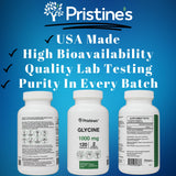 PRISTINE'S Glycine 1000mg Capsules close-up