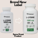 PRISTINE'S L-Lysine Supplement capsule close-up