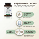 PRISTINE'S NAC 600mg N-Acetyl L-Cysteine capsules in hand