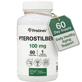 PRISTINE'S Pterostilbene 100mg capsules front view