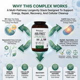 PRISTINE'S Resveratrol 7-IN-1 Longevity Formula capsules on a wooden background