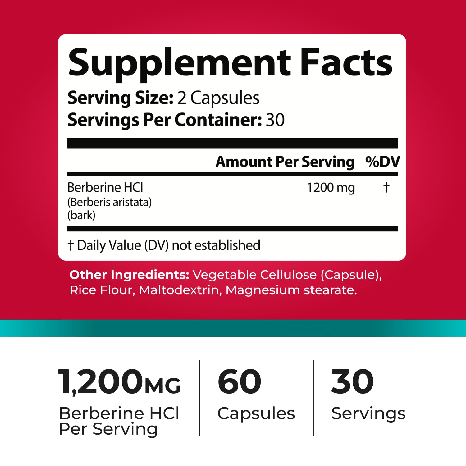 PristineRoot Berberine Supplement 1200mg packaging