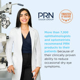 PRN Lutein Supplement capsules on a wooden table