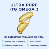 PRN Omega-3 DHA 1000mg EPA 200mg soft gel supplement back view