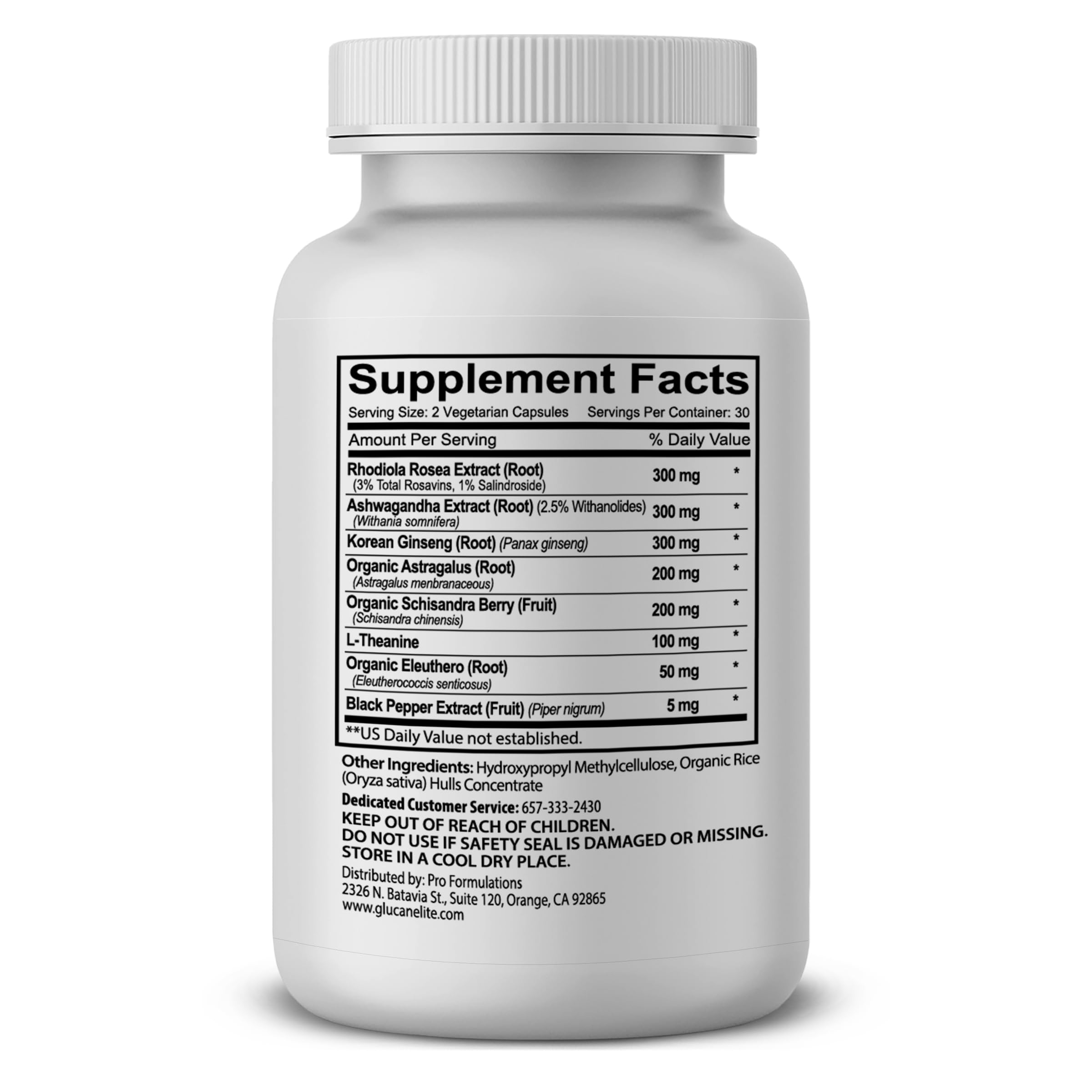 Pro Formulations MD Adaptogen Elite 60 Capsules side view