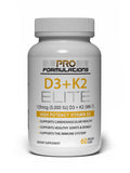 Pro Formulations MD D3 + K2 Elite 60 capsules bottle front view