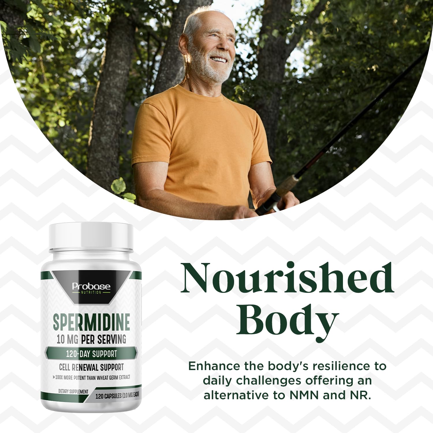 Probase Nutrition Spermidine Capsules 40g side view