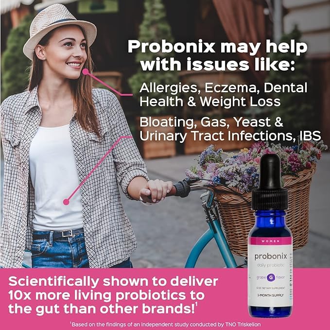 Probonix Probiotics for Women 50g bottle side view