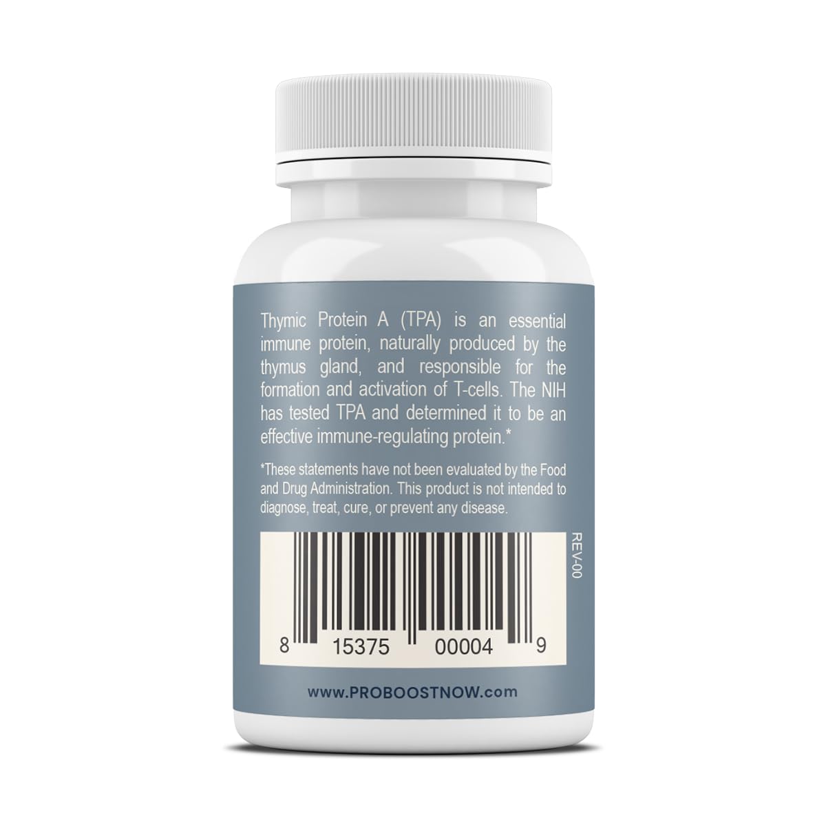 ProBoost Thymic Protein A tablets on a wooden surface